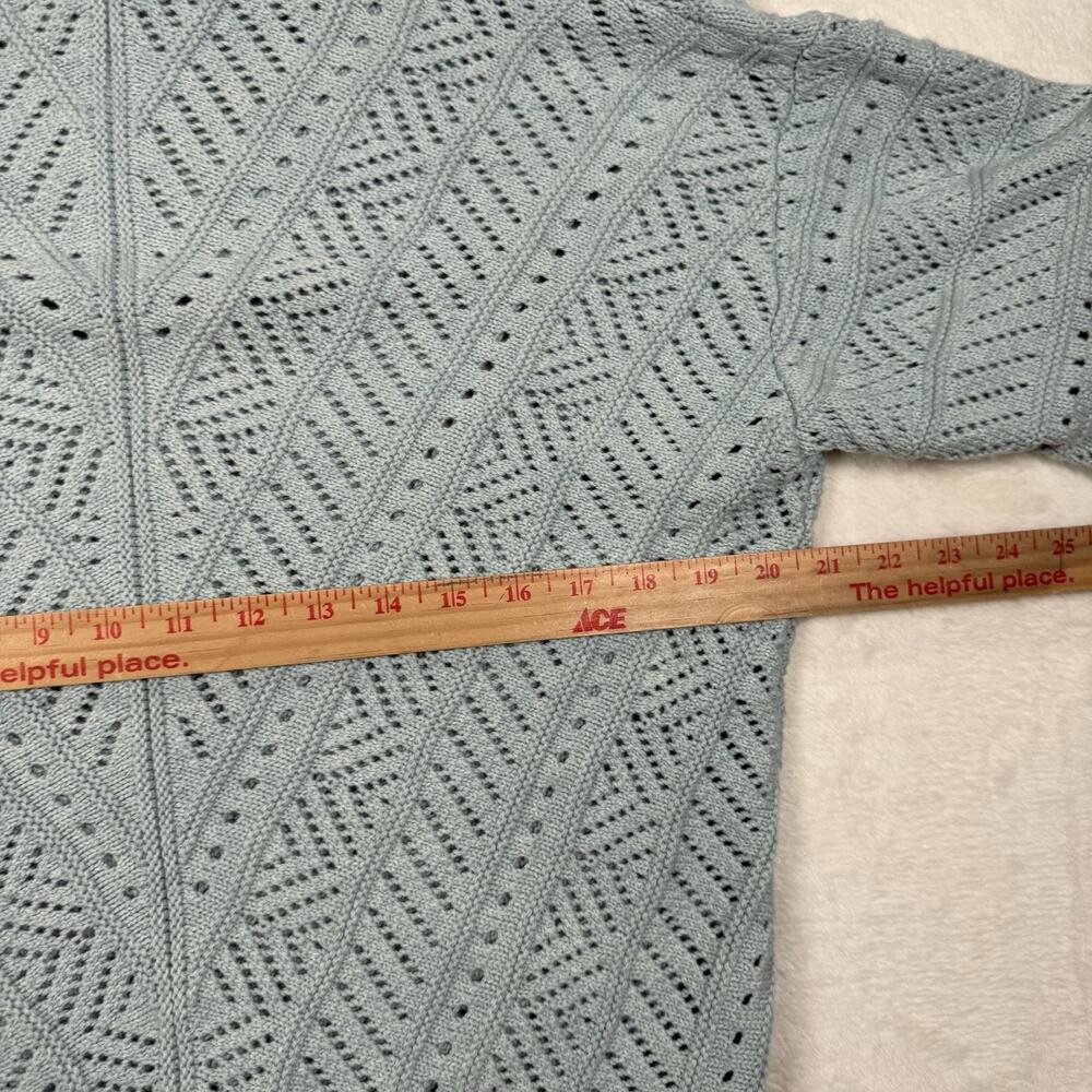 Marine Layer Mint Open-Knit Crewneck Sweater - Picture 8 of 9
